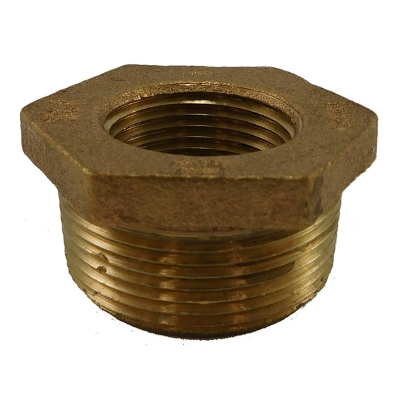 Hex Adapter Bushing Bronze - 3/8 inch x 1/4 inch | ACR Industries 44-502 - macomb-marine-parts.myshopify.com