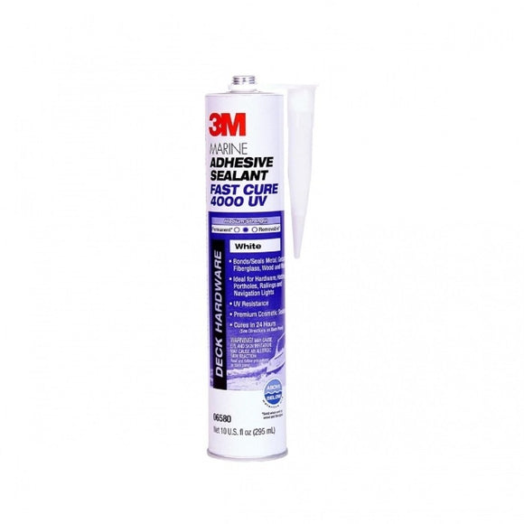 White 4000 UV Marine Adhesive Sealant Fast Cure - 10 oz. | 3M 06580 - macomb-marine-parts.myshopify.com