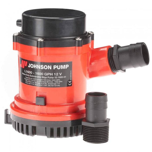1600 GPH Non-Automatic Bilge Pump | Johnson Pump 16004-00 - MacombMarineParts.com