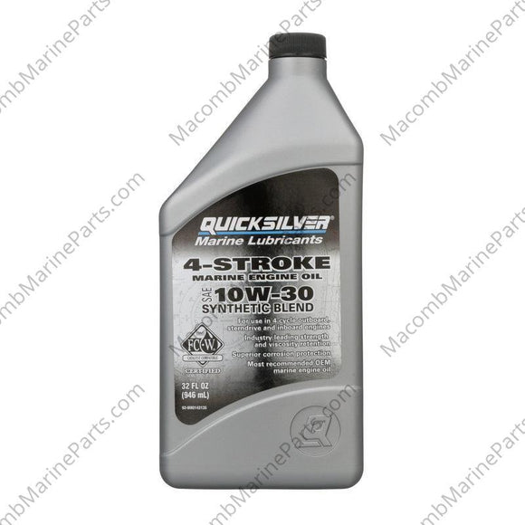 10W30 Synthetic Blend Oil | Quicksilver 92-8M0142135 - MacombMarineParts.com
