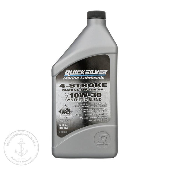 10W30 Synthetic Blend Oil | Quicksilver 92-8M0142135 - MacombMarineParts.com