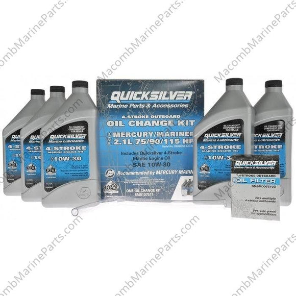 Mercury/Mariner Oil Change Kit, 75/90/115 EFI | Quicksilver 8M0107511 - MacombMarineParts.com