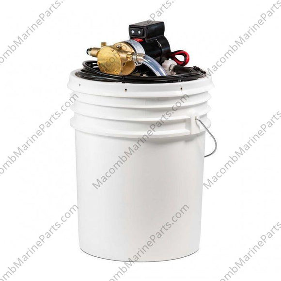 12V Commercial Grade Portable Oil Change Bucket | Johnson Pump 65F3B - MacombMarineParts.com