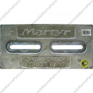 12 inch x 6 inch Divers Dream Aluminum Hull Anode | Martyr CMDIVERA - MacombMarineParts.com