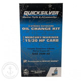 Mercury Oil Change Kit 15/20 HP Carb Models | Quicksilver 8M0081910