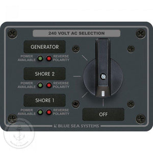 Blue Sea 120/240 Volt Rotary Switch Panel 8361