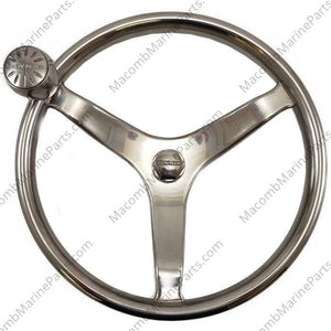 Steering Wheel 13.5 inch with 1/2 inch Welded Nut | Lewmar 89700822 - MacombMarineParts.com