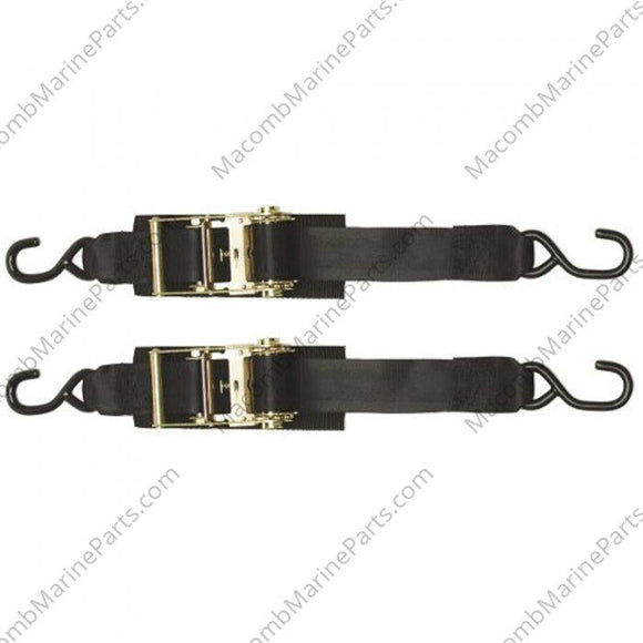 2in. x 2 ft. Heavy Duty Ratchet Transom Tie-Down 2 Pack | Boat Buckle F14206 - MacombMarineParts.com
