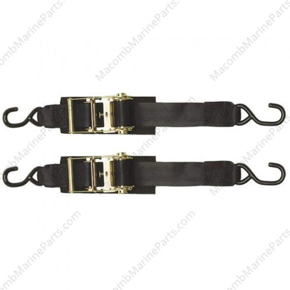 2in. x 2 ft. Heavy Duty Ratchet Transom Tie-Down 2 Pack | Boat Buckle F14206 - MacombMarineParts.com
