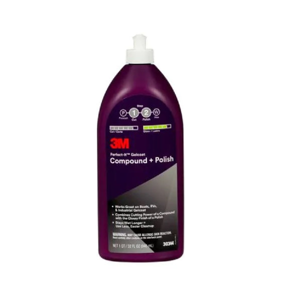 3M 30344 Perfect-It Gelcoat Compound with Polish - 32 oz.