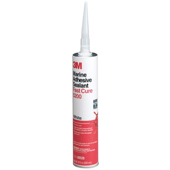 3M 06520 White 5200 Marine Adhesive Sealant Fast Cure - 10 oz.