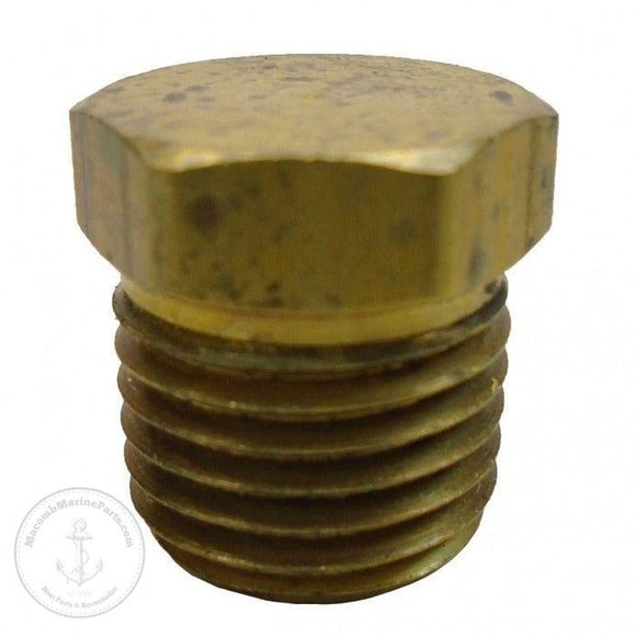 Brass Pipe Plug 1/4 Inch Hex Head  | Crusader RS3552