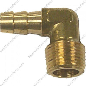 3/8 Inch MNPT x 3/8 Inch Hose Barb 90 Degree Brass Fuel Elbow | Sierra 18-8072 - MacombMarineParts.com
