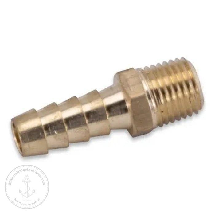 Fuel Barb Brass 1/4 Inch NPT x 3/8 Inch | Moeller Marine 033405-10