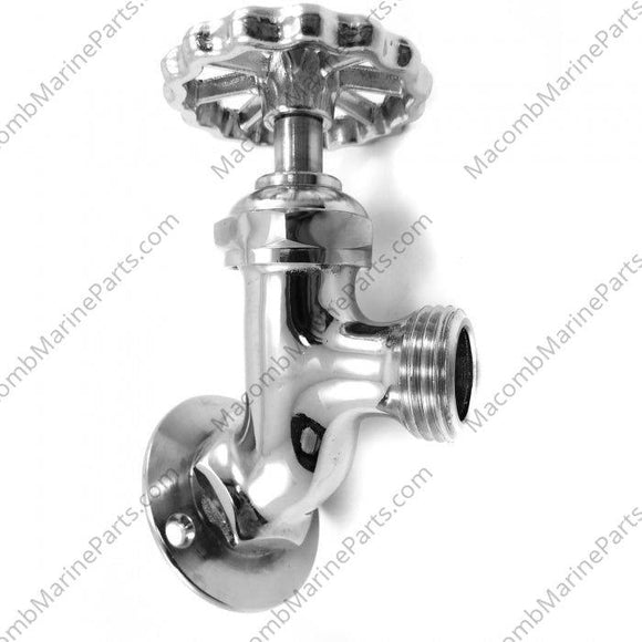 Chrome Plated Washdown Outlet | Whitecap Industries P-2453 - MacombMarineParts.com
