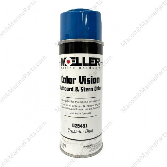 Crusader Blue Color Vision Spray Paint | Moeller Marine Products 25491 - MacombMarineParts.com
