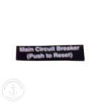 Crusader Decal, Circuit Breaker Reset 22934 - MacombMarineParts.com