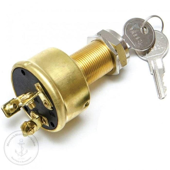 Ignition Switch Brass | Sierra MP39080-1 - MacombMarineParts.com