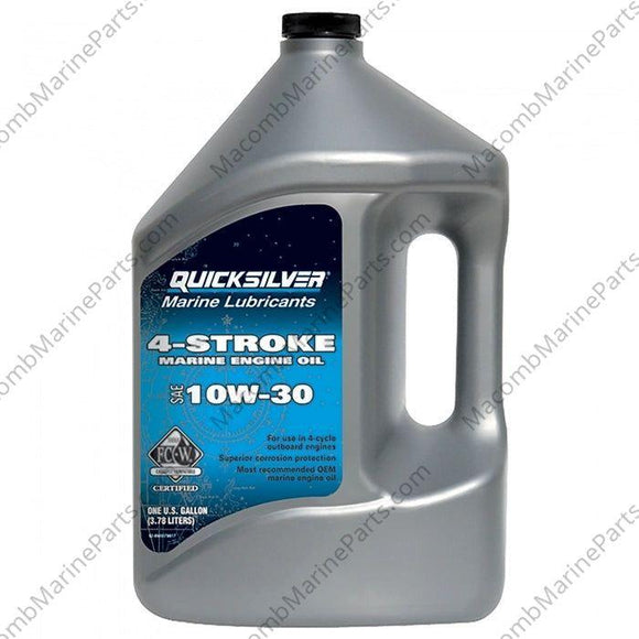 Marine Engine Oil 10W30 4-Stroke Gallon | Quicksilver 92-8M0078617 - MacombMarineParts.com