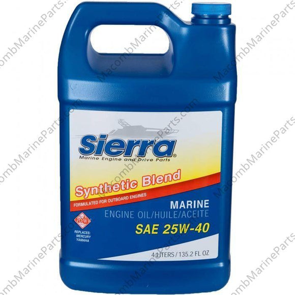 Oil Engine Synthetic Blend 4L 25W-40 | Sierra 18-9440-3 - MacombMarineParts.com