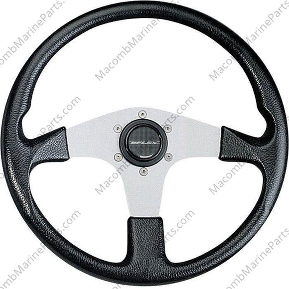 Silver Corse Boat Steering Wheel - 13.8 inch | Uflex USA CORSE-B/S - MacombMarineParts.com