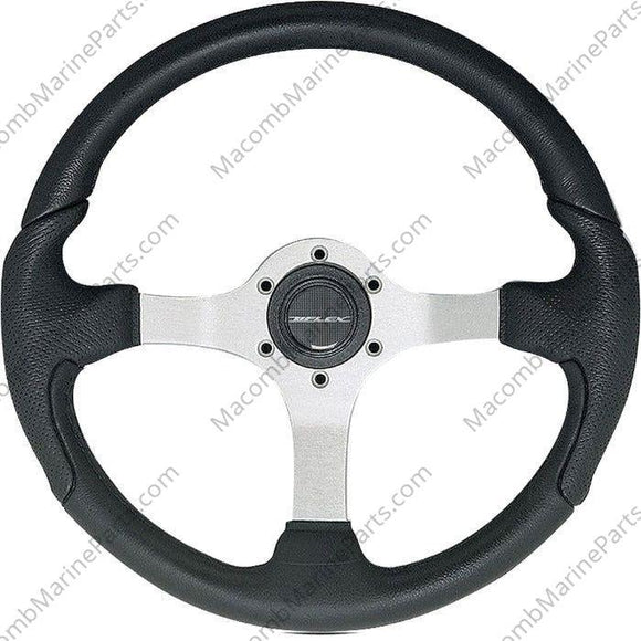 Silver NISIDA Boat Steering Wheel | Uflex USA NISIDA-B/S - MacombMarineParts.com