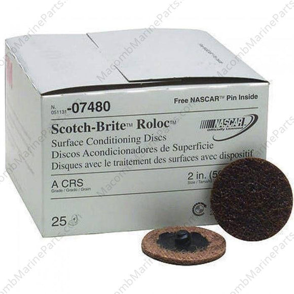 Scotch Brite Coarse Surface Conditioning Discs - 2 in. | 3M 07480 - MacombMarineParts.com