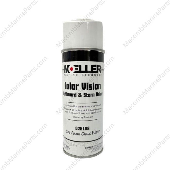 Sea Foam Gloss White Color Vision Spray Paint | Moeller 025109 - MacombMarineParts.com