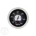 Sierra Black Sterling 50Mph Speedo 68960P