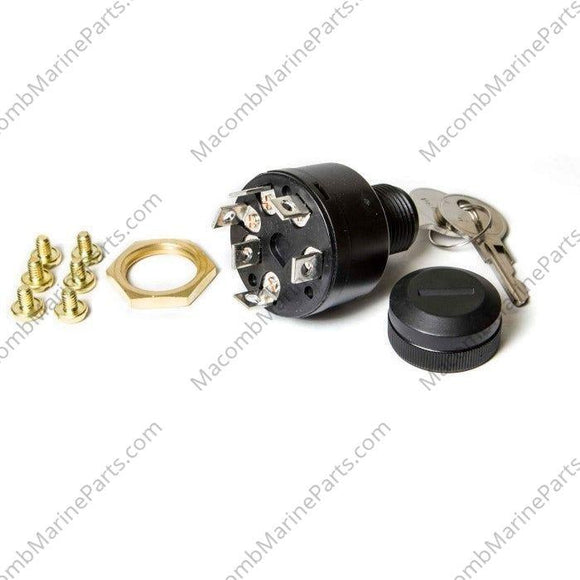Outboard Ignition Switch without Push to Choke Accessory/Off/Run/Start - 4 Position | Sierra MP39730 - MacombMarineParts.com