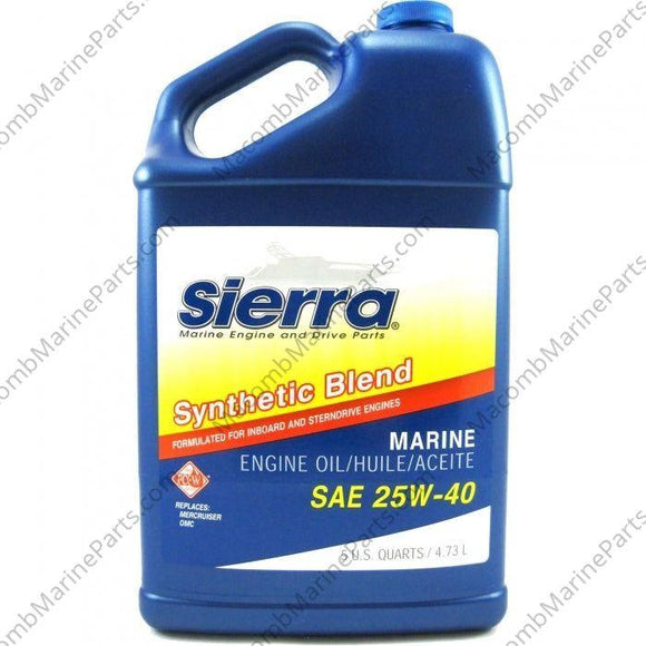 Synthetic Blend Engine Oil 5 Quart 25W40 | Sierra 18-9440-4 - MacombMarineParts.com