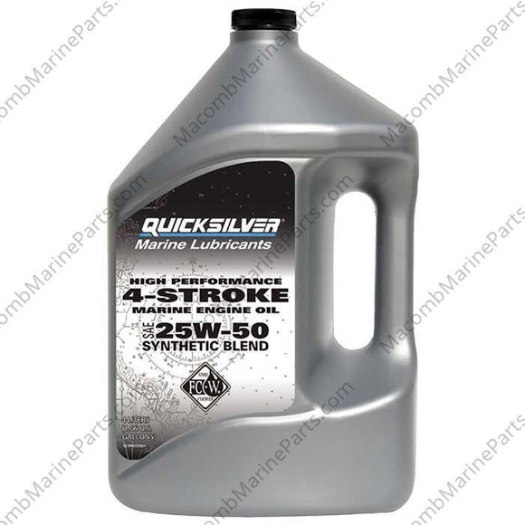 Synthetic Blend Marine Oil 1 Gallon 25W50 4-Stroke | Quicksilver 92-8M0053664 - MacombMarineParts.com