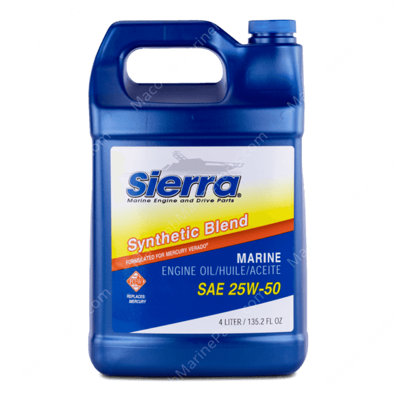 Synthetic Blend Outboard Engine Oil 4 Liter - 25W-50 | Sierra 18-9552-3 - MacombMarineParts.com