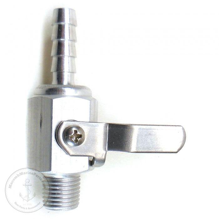 Aluminum Fuel Shut-Off Valve 1/4" NPTF x 5/16" Barb | EVM S/V 120-1415