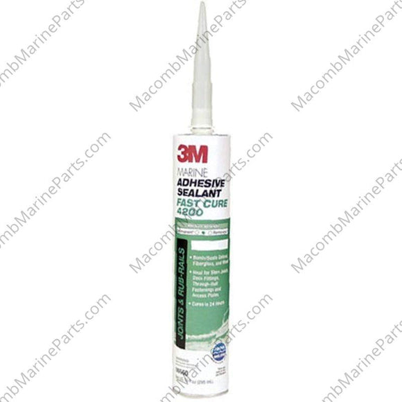 White 4200 Adhesive Sealant Cartridge Fast Cure - 10 oz. | 3M 06560 - MacombMarineParts.com