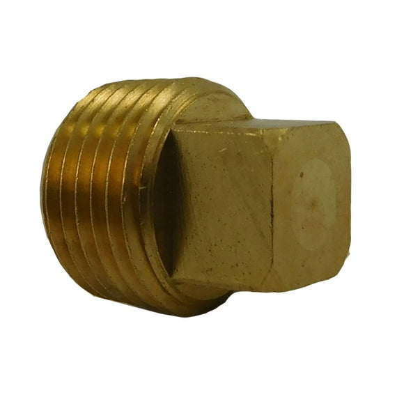 Square Head Pipe Plug Fitting, Brass - 1/8 inch | ACR Industries 28-084 - macomb-marine-parts.myshopify.com