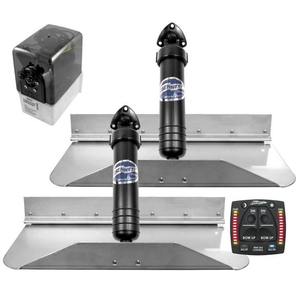 Trim Tab System with One Box Indication - 18 in. x 9 in. | Bennett 189OBI - macomb-marine-parts.myshopify.com