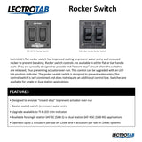 Standard Flat Rocker Switch - Single Station Application | Lectrotab SAF-SC - macomb-marine-parts.myshopify.com