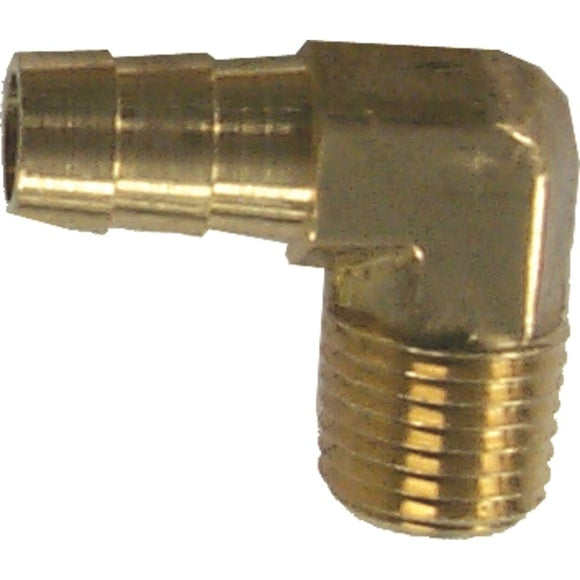 Hose Barb 90 Degree Brass Fuel Elbow 1/4 In. MNPT x 3/8 In.| Sierra 18-8067 - macomb-marine-parts.myshopify.com