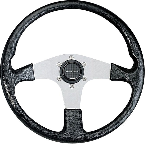 Silver Corse Boat Steering Wheel - 13.8 inch | Uflex USA CORSE-B/S - macomb-marine-parts.myshopify.com