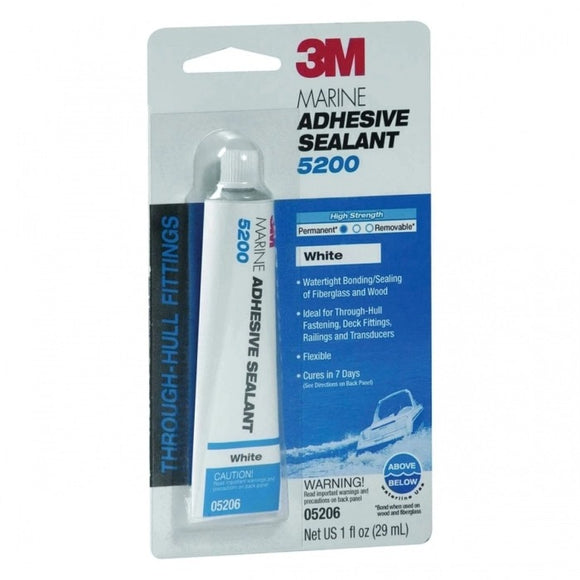 White 5200 Marine Adhesive Sealant Squeeze Tube - 1 oz. | 3M 05206 - macomb-marine-parts.myshopify.com