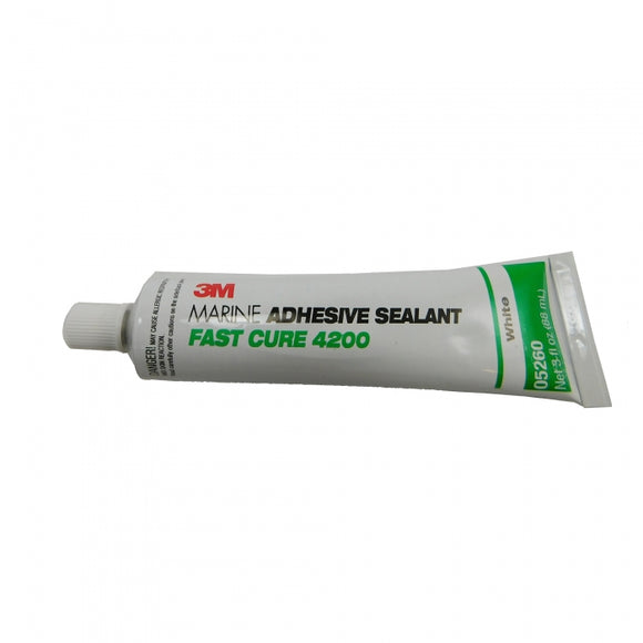 White 4200 Marine Adhesive Sealant Fast Cure - 3 oz. | 3M 05260