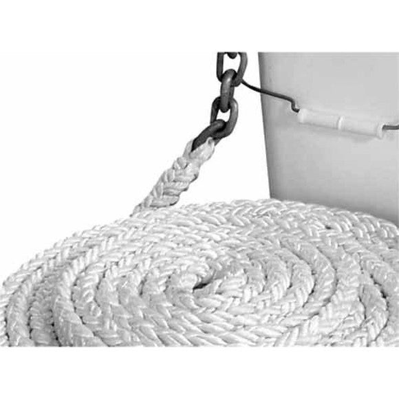 210 Foot Anchor Rode Kit - 1/4 inch G4 Chain Spliced to 1/2 inch 8-Plait Rope | Lewmar HM10HT200PX