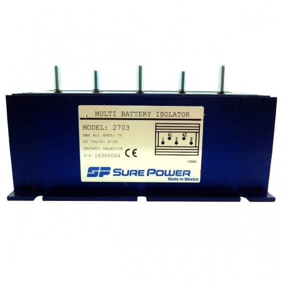 Battery Isolator 70 Amp 3 Bank | Arco BI-2703 - macomb-marine-parts.myshopify.com
