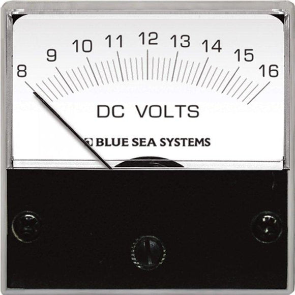 Blue Sea 8-16 Volt Dc Analog Micro Voltmeter 8028 - MacombMarineParts.com