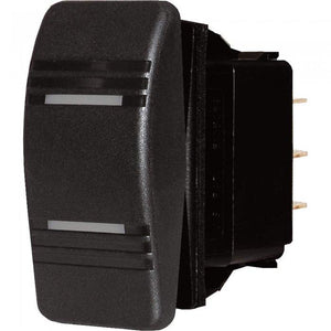 Blue Sea On-Off-On Water Resistant Black Contura Switch 8283 - MacombMarineParts.com