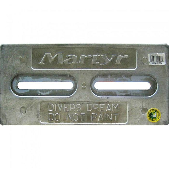12 inch x 6 inch Divers Dream Aluminum Hull Anode | Martyr CMDIVERA