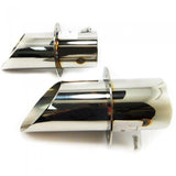 4 in. Angle Cut Transom Exit Exhaust Tips With Flapper | Corsa Performance 11000 - MacombMarineParts.com