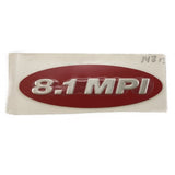 Crusader Decal, "8.1 Mpi" Oval (Red) R143133 - macomb-marine-parts.myshopify.com