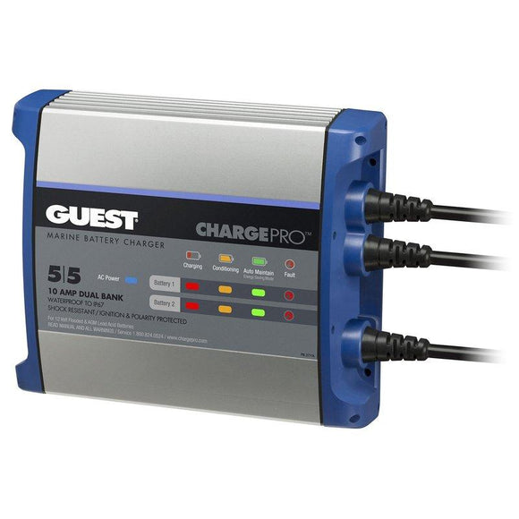 Guest 12/24 Volt 10 Amp Charge Pro Marine Battery Charger 2711A